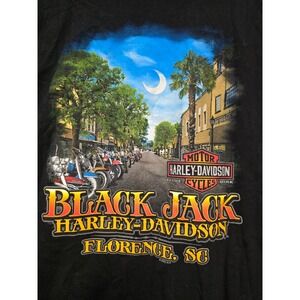 Harley Davidson Black Jack Florence SC Motorcycle Graphic T Shirt 3XL